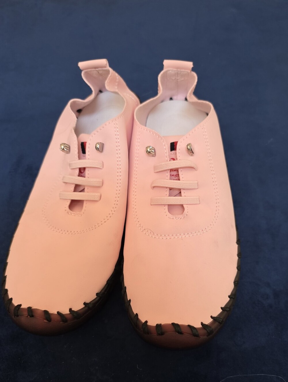 Women's Peach Casual Lace-Up Slip-On Shoes